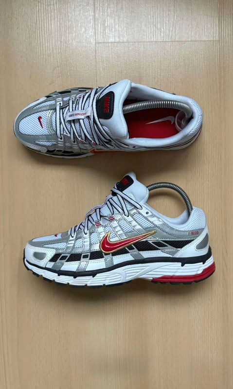 Nike p6000 white and varsity red